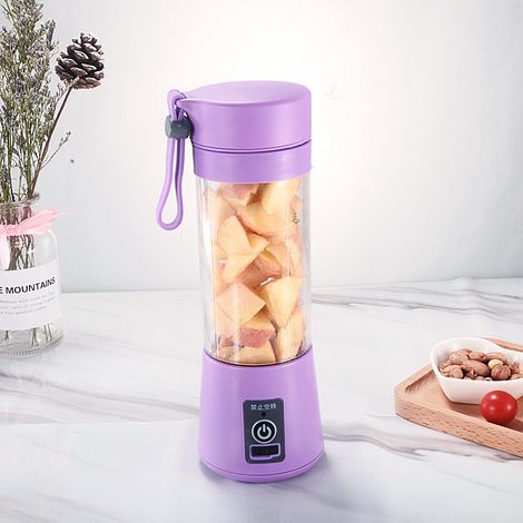 Mini extracteur de jus et mixeur électrique portable – pour smoothies, jus et boissons aux fruits (380 ml) (1/3)