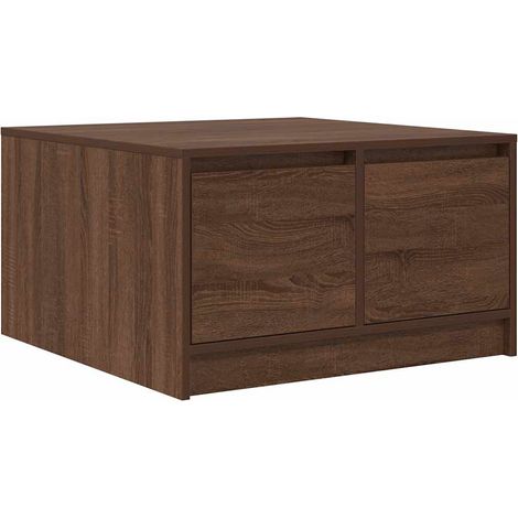 Table basse,Table d'appoint,Table de Salon avec tiroirs chêne marron 70,5x70x40 cm CFW40467 (1/5)