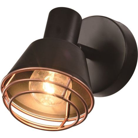 Applique da parete Candellux Neria nero rame 1xE14 40W (1/4)