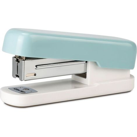 Mini agrafeuse portable élégante et robuste, avec agrafes n° 12, idéale pour le bureau, la maison et l'école (bleu clair). (1/5)