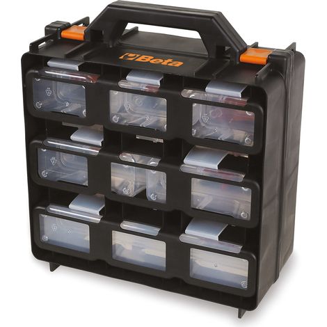 Valise type organizer avec 12 bacs de rangement amovibles, vides (1/5)