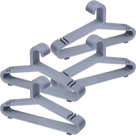 Percha de plastico plata pack de 48 unidades 39.50x0.30x20.60h cm (1/5)