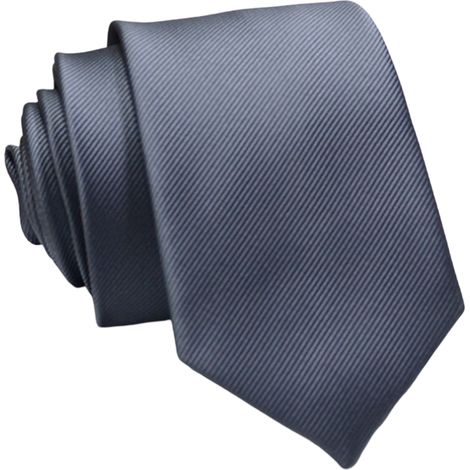 Cravates en polyester uni pour hommes, couleurs unies (1/5)