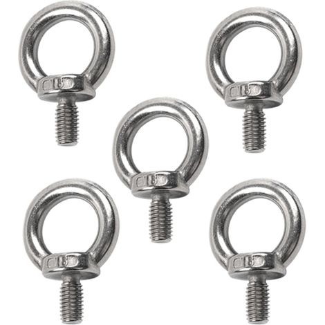 5 pièces boulons à œillet M8, boulon à anneau, anneaux à vis, fileté mâle en acier inoxydable 304 boulon à œillet, pour fixation et suspension (1/5)