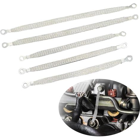 Set bestehend aus 3 Massebändern für Kfz-Motoren (25,4 x 1,27 cm) und 2 Massebändern (33 x 1,27 cm) für Nutzfahrzeuge, universelles Masseband-Set (1/5)