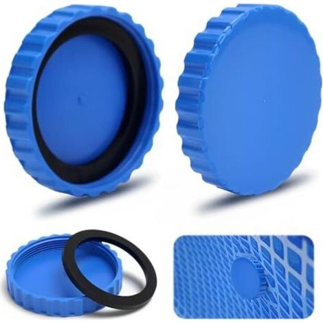 Ensemble de bouchon/fermeture d'hiver en 2 pièces pour piscines Intex et Bestway. Joints assortis inclus. (1/5)