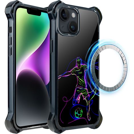 Custodia ibizu DropGuard Ultra per iPhone 14 Plus con MagSafe, ElectroMove, La potenza del calcio (1/5)