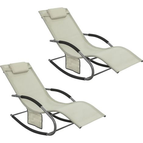 Transat, Design Ergonomique, Cadre Durable, Beige (1/2)