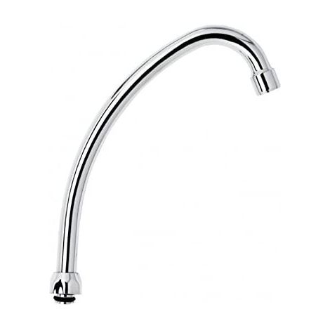 MONTSERRAT 0032.002 Bec Tube Vertical pour Robinet ou melangeur, Argent, 22 cm (1/3)