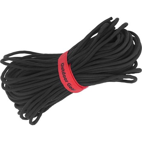 Corde de Survie Paracorde 11 Brins pour Randonnée et Escalade en Extérieur Noir (1/5)