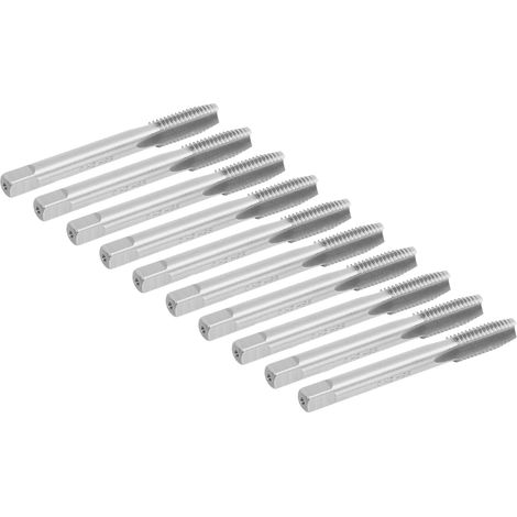 10 Stück Gewindebohrer mit gerader Nut, HSS, hochhart, Maschinengewindebohrer, M10 x 1,5 (1/5)