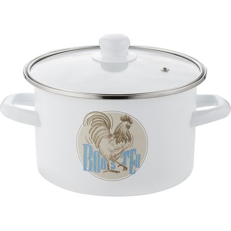 VASO SMALTATO A FORMA DI GALLO, 22 CM, 5,3 L Z/P
