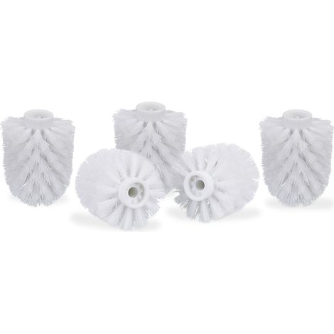Set di 5 testine di ricambio per scopino WC in plastica nera 9 cm per un'igiene ottimale e una facile manutenzione 130005945