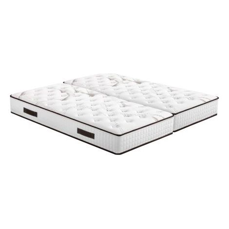 Matelas 2x80x200 Louxor - Latex - Hauteur 21 cm - 3 zones - Soutien ferme