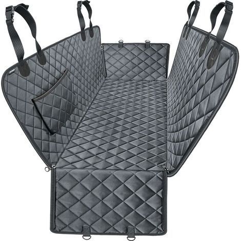 Housse de siège auto pour transport d'animaux. imperméable. antidérapante. 147 x 137 cm. noire