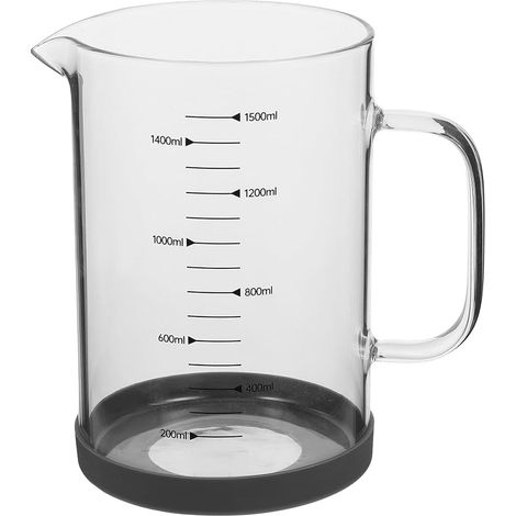 Verre Doseur En Verre Borosilicate Tasse À Mesurer Avec Poignée Et Bec Verseur Graduation Pour Café Lait Boissons Maison Cuisine Bureau Restaurants Et Hôtels (1/4)