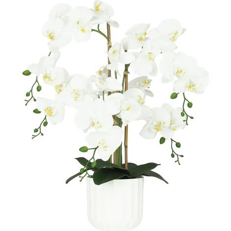 Orchidée artificielle toucher naturel 60cm (1/4)