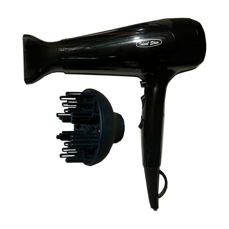 ASCIUGACAPELLI PROFESSIONALE AGLI IONI IDEAL STAR 1800-2200 Watt/ Con diffusore - IDEAL STAR