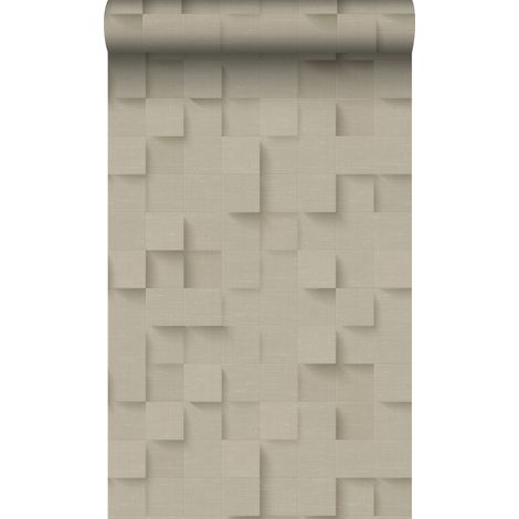 papier peint cubes 3D beige  - Origin Wallcoverings (1/5)