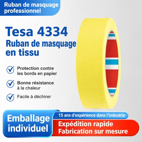 Ruban de masquage papier washi jaune 30 mm x 50 m haute température 30mm 50m 1 kg – Livraison gratuite (1/5)