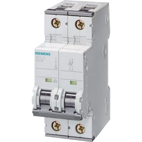 Interruttore magnetotermico 2 poli 400V 15kA curva C 20A Siemens 5SY72207