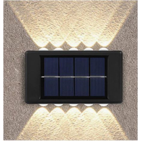 Applique Murale Extérieure Solaire Étanche pour Jardin, Éclairage vers Le Haut et vers Le Bas, Lampe Solaire pour Mur Extérieur Étanche (1/5)