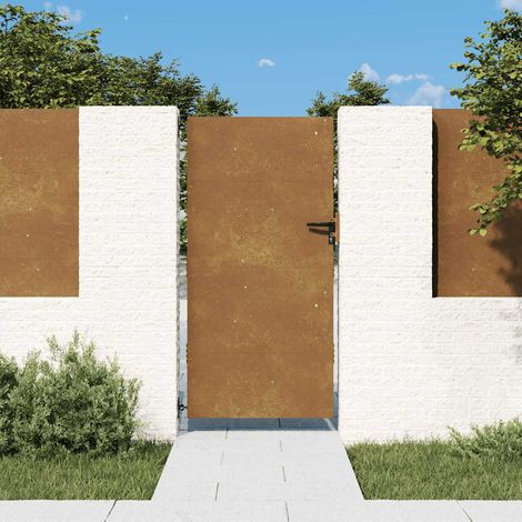 Portail de jardin 85 x 200 cm en acier Corten