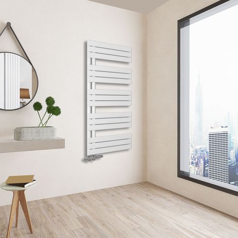 AICA Sanitär Heizkörper heizung badheizkörper Handtuchwärmer 1320x600mm Wandheizung Einseitig 2475W Weiß (1/5)