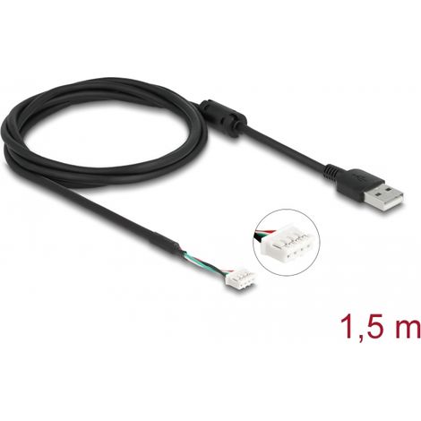 Delock Cable de conexiÃ³n USB 2.0 para mÃ³dulos de cÃ¡mara V7 de 4 pines 1,5 m