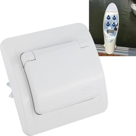 Prise de quai 16 A 250 V pour bateaux, véhicules, camions et camping-cars accessoires de prise et de fiche de quai étanches à l'humidité pour camping-cars, caravanes et yachts (GM-EP-SP0400) (1/5)