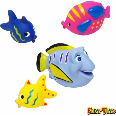 Pesci per Vasca da Bagno 4 pz Modelli Assortiti Animali Pesciolini Pesce Bambini