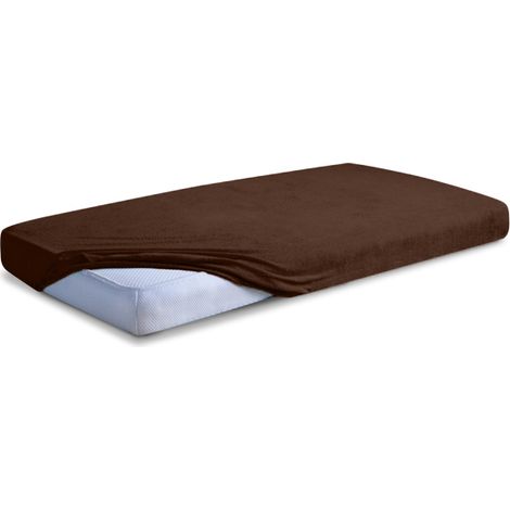 Lenzuolo FROTTE CLASSIC con gomma 150x190, 160x200x20, marrone18, MATEX (1/5)