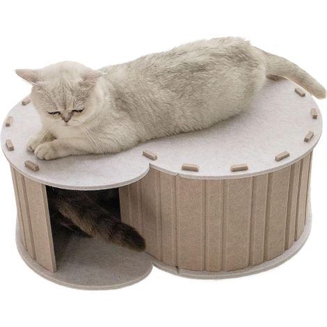 Maison De Tunnel en Donut pour Chat Tunnel en Feutre D'Intérieur, Lit Et (1/5)