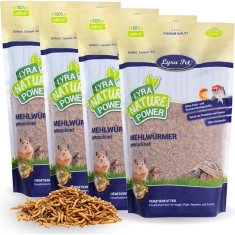 4 kg de vers de farine séchés Lyra Pet®