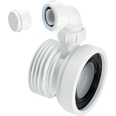 McAlpine WC-CON1V Straight Rigid WC Connector with 1.25" Universal Vent Boss (1/2)