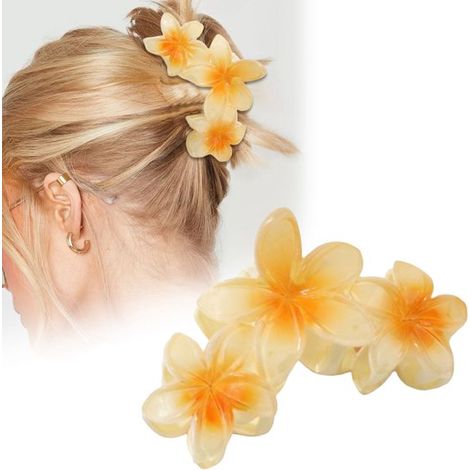 Pince à cheveux fleur rétro, design fleur et requin, pour cheveux épais et coiffures volumineuses, accessoire de coiffure pour femme (1/5)
