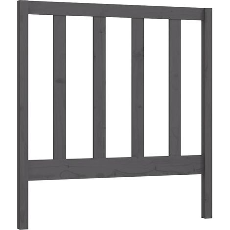 Maison Exclusive - Tête de lit Gris 96x4x100 cm Bois massif de pin (1/5)