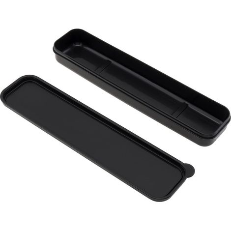 Boîte à couverts portable Boîte de rangement de vaisselle de voyage boîte de rangement simple pour kit de coutellerie Noir (1/4)