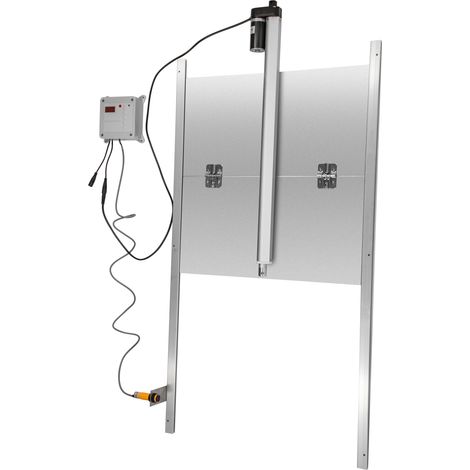 Mophorn Porta automatica per pollaio - 12V 66W, timer e sensore di luce, kit di apertura elettrica per pollaio con sensore a infrarossi, 2 telecomandi (1/4)