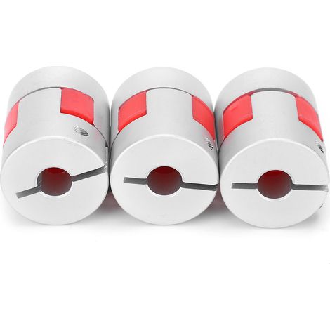 Ensemble de 3 accouplements flexibles en alliage d'aluminium avec entraînement par vis à billes, accessoires moteur GMC-25x30, diamètre extérieur 25, longueur 30, alésage intérieur 8-8 (1/5)