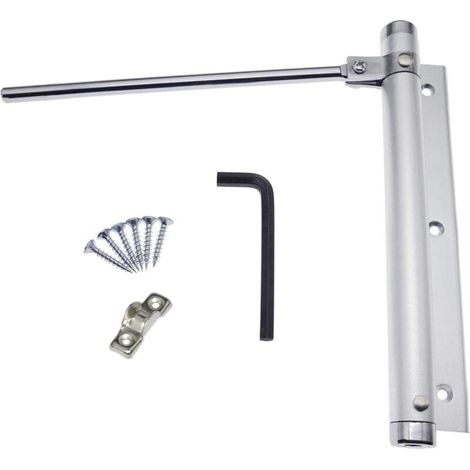 Ferme-porte à ressort, ferme-porte en alliage d'aluminium, dispositif de fermeture automatique réglable en surface, 45 kg (1 pièce) (1/4)