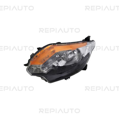 Phare avant gauche H4/P21W base noire Mitsubishi L200 Triton KJ/KK/KL phase 1 et 2 depuis 2015