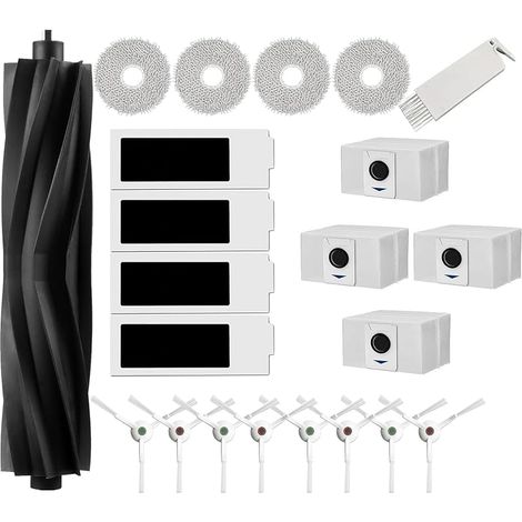Accesorios para Ecovacs Deebot T20 Omni, T20e Omni: 1 cepillo principal de goma, 4 filtros HEPA, 4 paños de limpieza, 8 cepillos laterales (1/5)