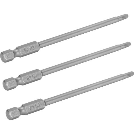 10 leistungsstarke, magnetische, gehärtete 3-mm-Sechskant-Elektroschraubendreherbits, S1/4 100-mm-Handwerkzeug (1/5)
