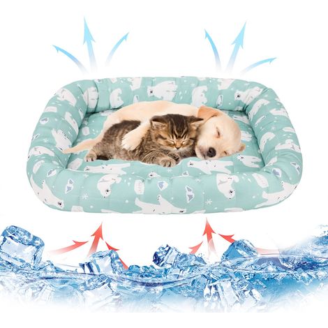 Cama refrescante para gatos y perros pequeños, no tóxica, autoenfriable, ideal para mascotas, gatos, hámsteres, chinchillas y cobayas.