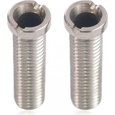 Deux vis creuses en acier inoxydable argenté (1,51,53,5cm) pour une utilisation avec des accessoires de vidange d'évier de cuisine. (1/5)