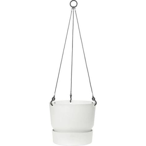 ELHO Maceta colgante Greenville 24 - Exterior - Ø 23,9 x H 20,3 cm - Blanco (1/5)