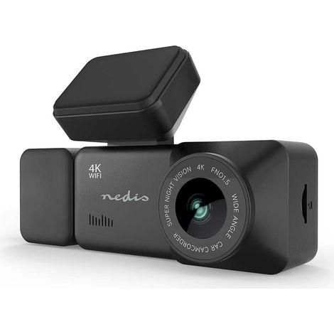Nedis Dash Cam / 4K@30fps / 4 MPixel / 3.16 / Wi-Fi / LCD Screen / Duale Kamera / Kabinenkamera / GPS unterstützt / Parksensor / Bewegungsmelder / Nachtsicht / Schwarz