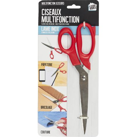 Ciseaux Multifonction - JE CHERCHE UNE IDEE - Rouge et Gris (1/5)