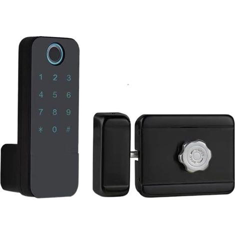Verrouillage intelligent Porte d'empreintes digitales étanche à la porte extérieure Bluetooth Lock Blutooth WiFi Code IC Carte Keyless Entrez le verrouillage électronique W5 Serrure de porte d'entrée (1/5)